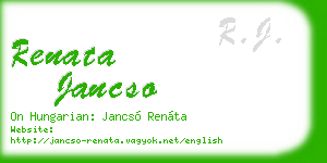 renata jancso business card