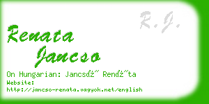 renata jancso business card
